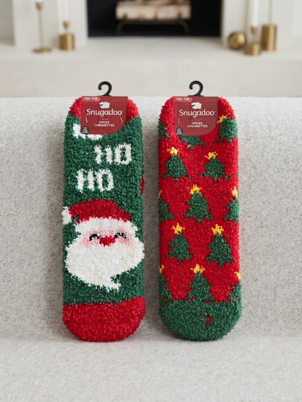 Brand new with tags (NWT) 2-pack of ultra-soft and cozy holiday fuzzy socks from